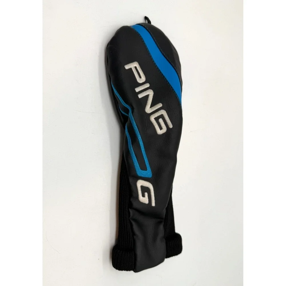 PING G Series Fairway Wood Headcover Black Blue Leather Golf Club Cover